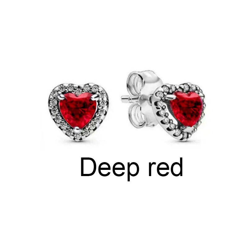 High Quality 925 Silver Earrings With Heart-Shaped Zircon Gemstones For Women Heart Jewelry Mother's Day Gift Valentine's Day Gift