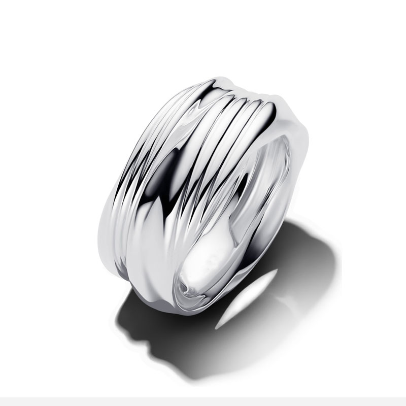 New Ring Golden color High-Quality 925 Stering Silver For Women Retro vogue Charm Jewelry love Gift Party Banquet