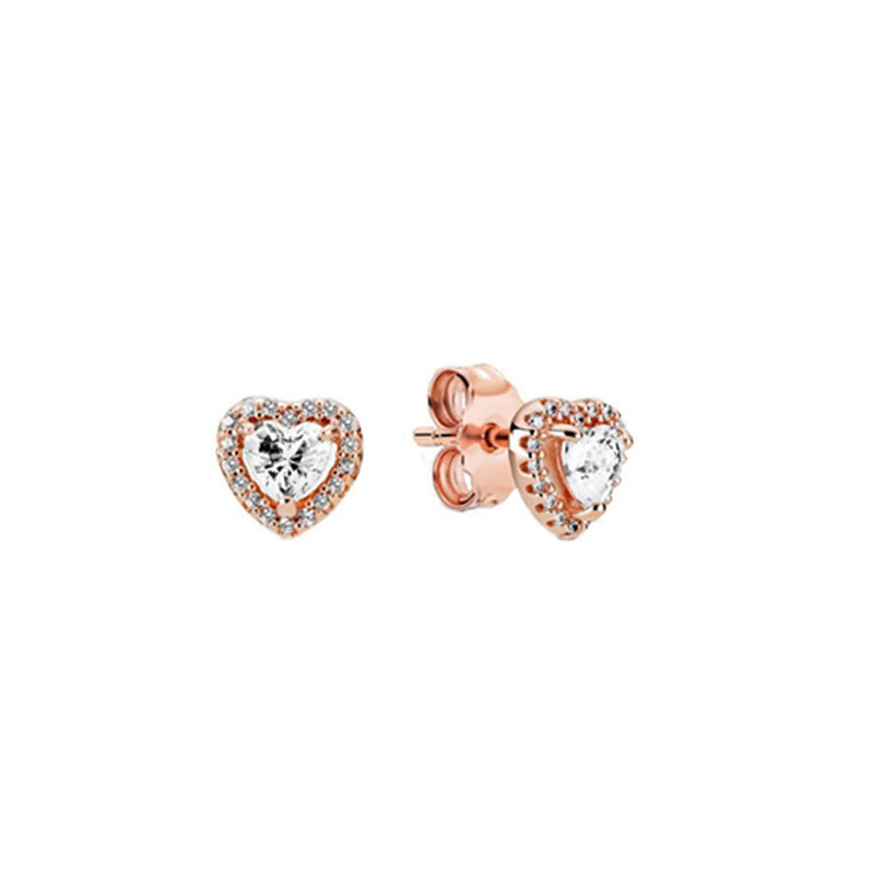 High Quality 925 Silver Earrings With Heart-Shaped Zircon Gemstones For Women Heart Jewelry Mother's Day Gift Valentine's Day Gift