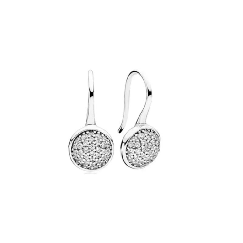 Luxury Charm Golden Gold Pear Stud Earrings S925 Silver For Women Heart Jewelry Mother's Day Gift Lron Tower Building Dynamic
