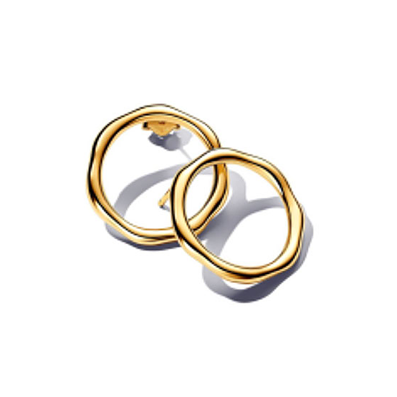 Luxury Charm Golden Gold Pear Stud Earrings S925 Silver For Women Heart Jewelry Mother's Day Gift Lron Tower Building Dynamic