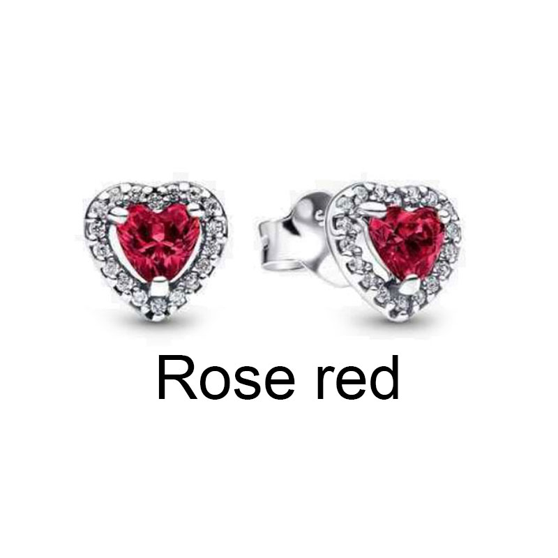 High Quality 925 Silver Earrings With Heart-Shaped Zircon Gemstones For Women Heart Jewelry Mother's Day Gift Valentine's Day Gift