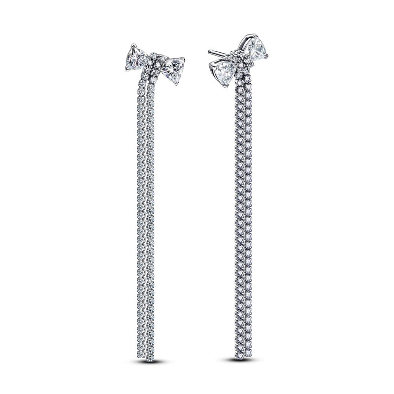 New 925 Silver Charm Jewelry Making Zircon Pink Cute Bow King Flower Geometric Women's Earrings Fashion Personality Party Banquet