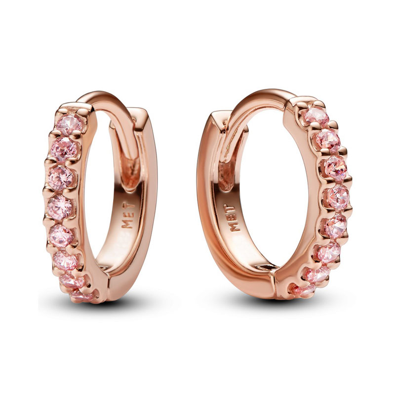 New 925 Silver Charm Jewelry Making Zircon Pink Cute Bow King Flower Geometric Women's Earrings Fashion Personality Party Banquet