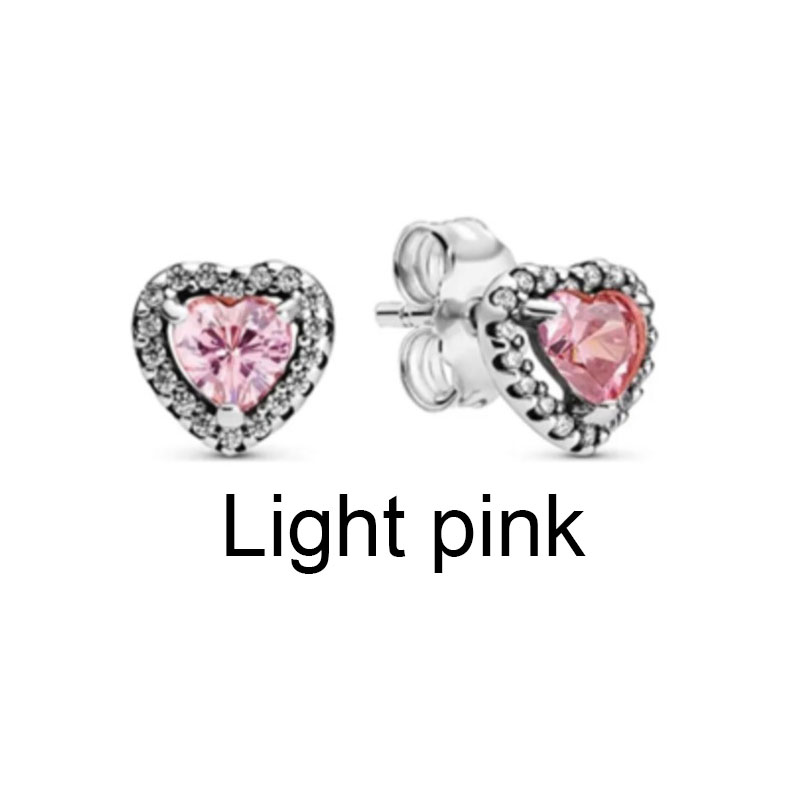 High Quality 925 Silver Earrings With Heart-Shaped Zircon Gemstones For Women Heart Jewelry Mother's Day Gift Valentine's Day Gift