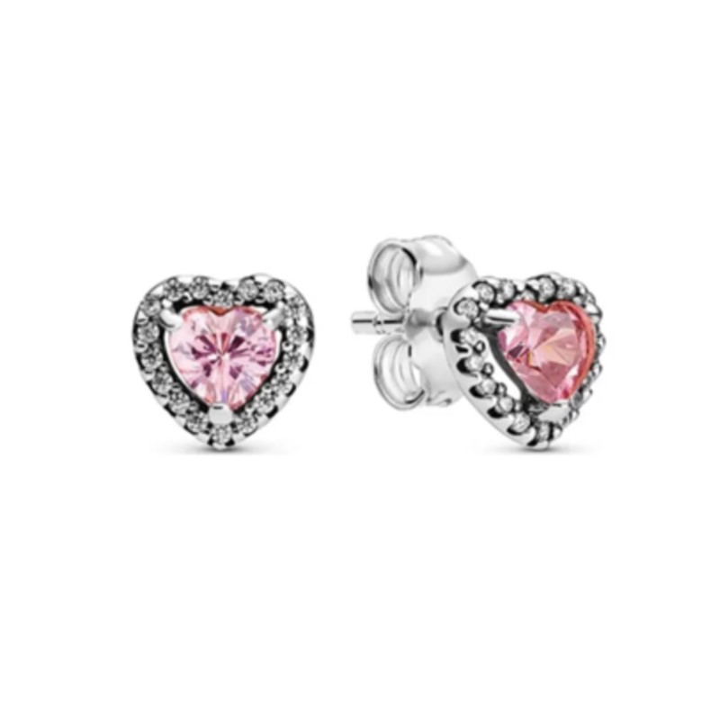 High Quality 925 Silver Earrings With Heart-Shaped Zircon Gemstones For Women Heart Jewelry Mother's Day Gift Valentine's Day Gift