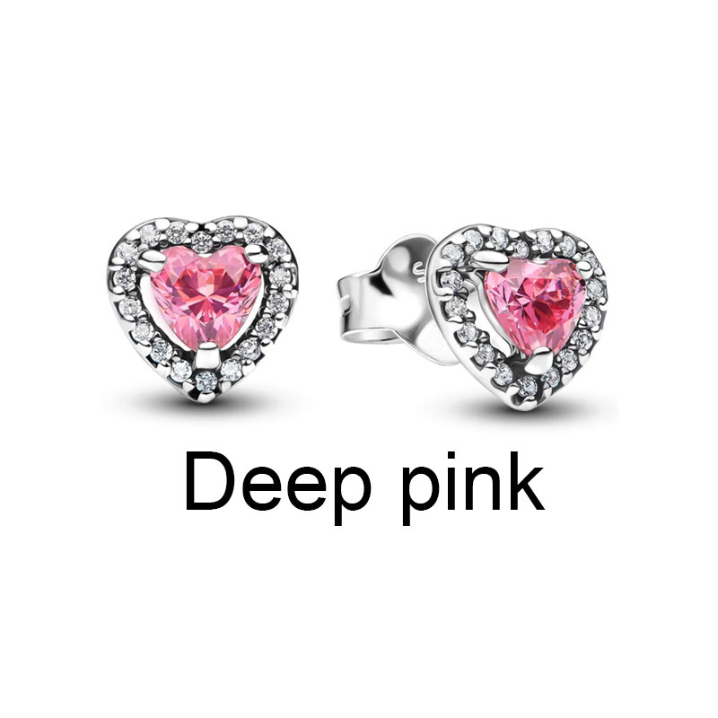 High Quality 925 Silver Earrings With Heart-Shaped Zircon Gemstones For Women Heart Jewelry Mother's Day Gift Valentine's Day Gift