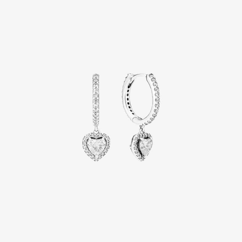 High Quality 925 Silver Earrings With Heart-Shaped Zircon Red Gemstones For Women Heart Jewelry Mother's Day Gift Valentine's Day Gift