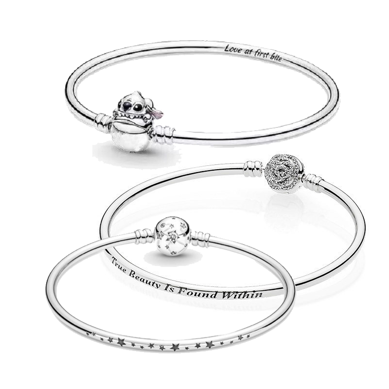 Copper Alloy Silver Plated Women's Charm Bracelet Bangle Female Jewelry Making Constellation Beauty And The Beast Wholesale Gift