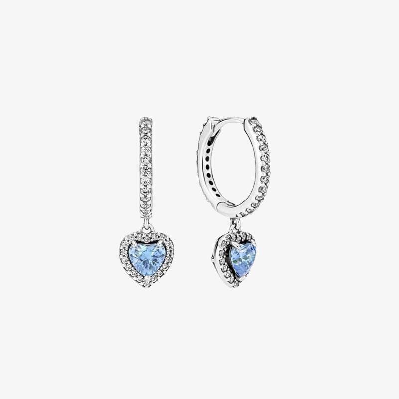 High Quality 925 Silver Earrings With Heart-Shaped Zircon Red Gemstones For Women Heart Jewelry Mother's Day Gift Valentine's Day Gift