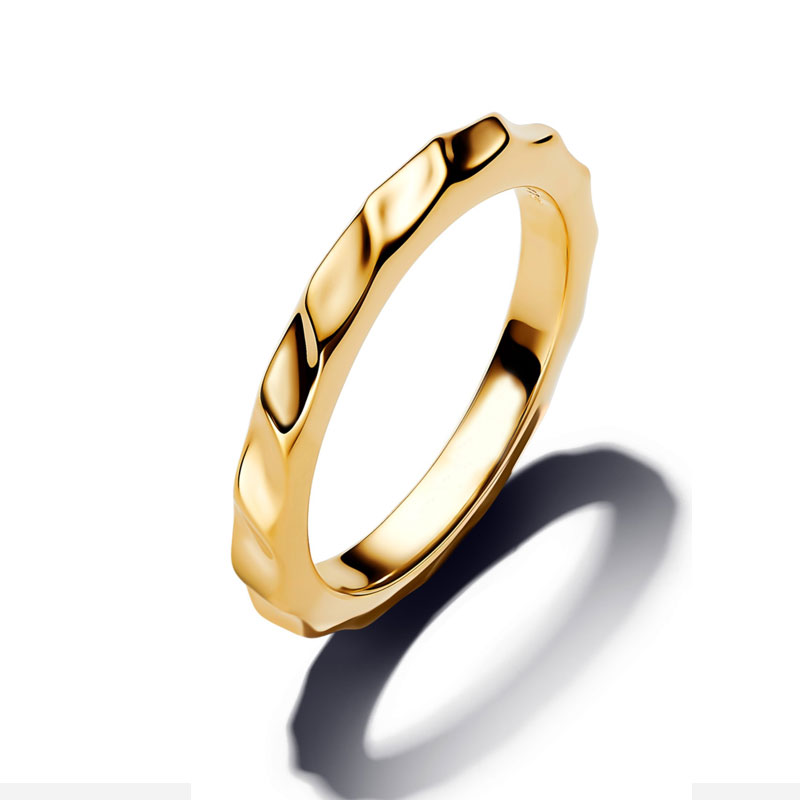 New Ring Golden color High-Quality 925 Stering Silver For Women Retro vogue Charm Jewelry love Gift Party Banquet