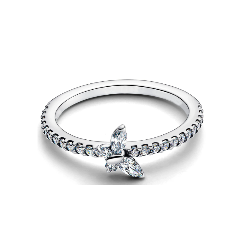 New 925 Sterling Silver Rings For Women Charm Jewelry New Ring Butterfly Feather Lucky Symbol