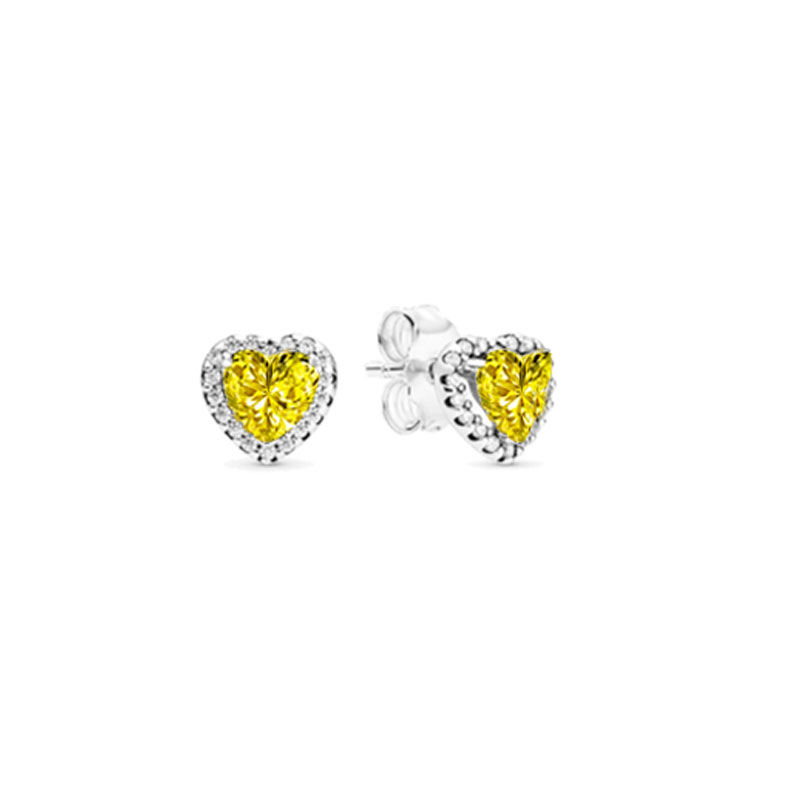 High Quality 925 Silver Earrings With Heart-Shaped Zircon Gemstones For Women Heart Jewelry Mother's Day Gift Valentine's Day Gift