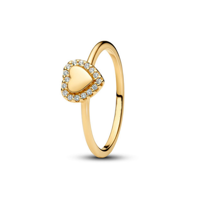 High-Quality 925 Stering Silver New Ring For Women Charm Jewelry Golden Color love Bowknot Symbol Anniversary Gift Party Banquet