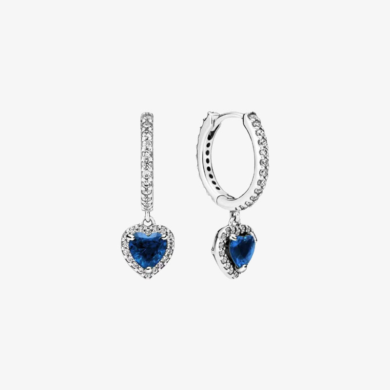 High Quality 925 Silver Earrings With Heart-Shaped Zircon Red Gemstones For Women Heart Jewelry Mother's Day Gift Valentine's Day Gift