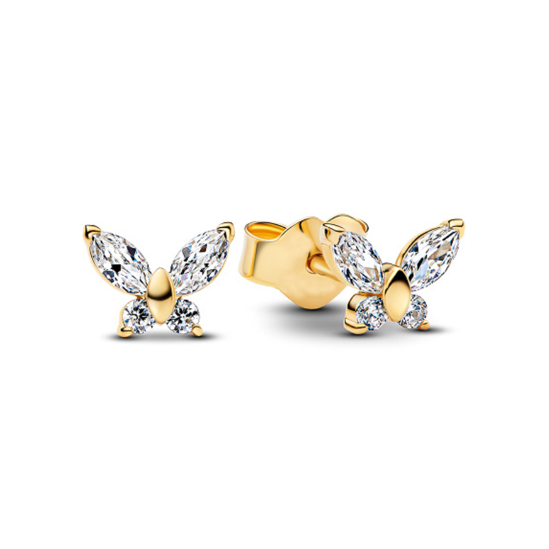 New Pink Zircon Bow Beautiful Butterfly Moon High Quality 925 Silver Earrings New Earring Accessories Gift Valentine's Day Gift