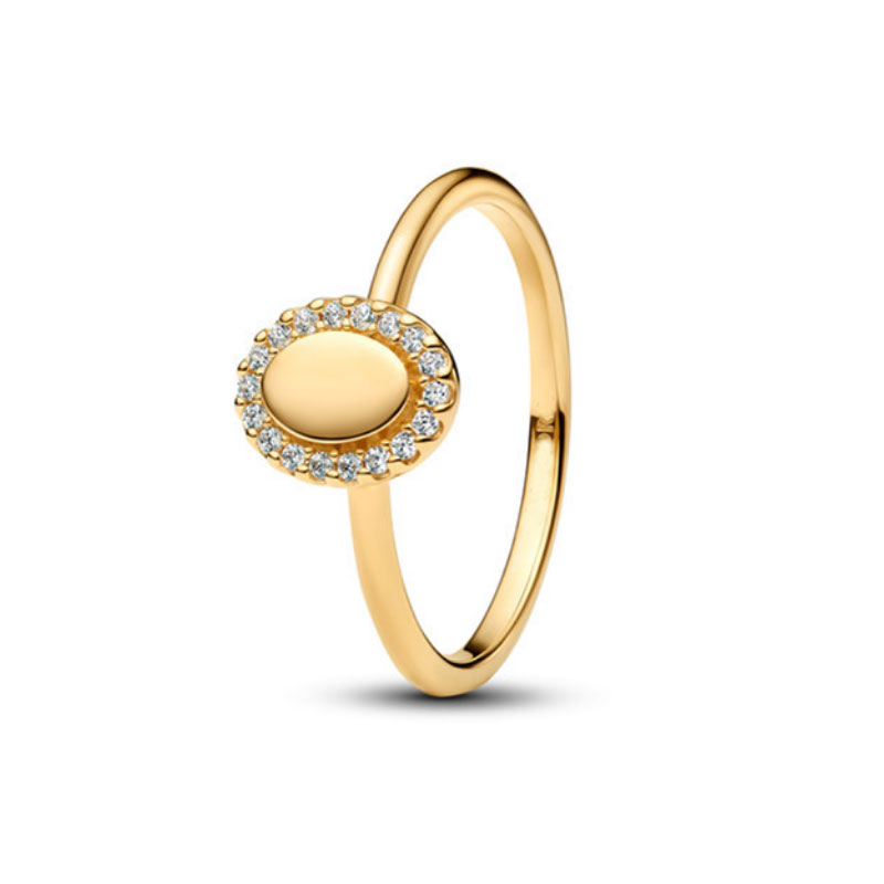 High-Quality 925 Stering Silver New Ring For Women Charm Jewelry Golden Color love Bowknot Symbol Anniversary Gift Party Banquet