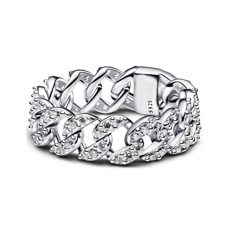 Zirconia Triple Circle Micky Head P 925 Sterling Silver Ring For Women Jewelry Wedding Engagement Girl Gift