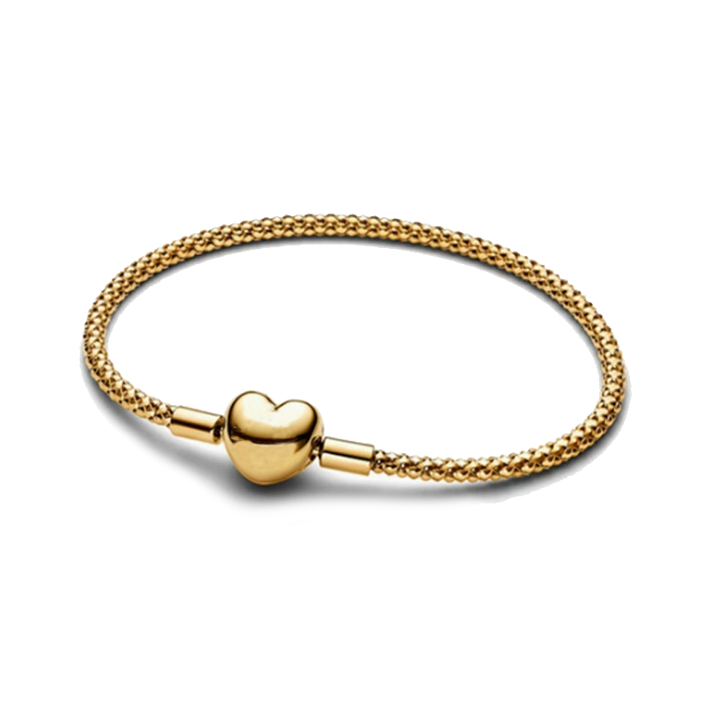 Silver 925 Women Snake Charm Bracelet DIY Man Fit Original Beads Jewelry Making Heart Shaped Daisy Chain Buckle Bone Party