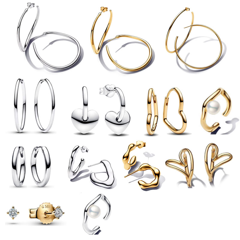 New In Rose Gold Starfish Leopard Sparkling Infinity Sparkle Hearts Stud Hoop Earrings For Women Piercing Free Shipping Jewelry