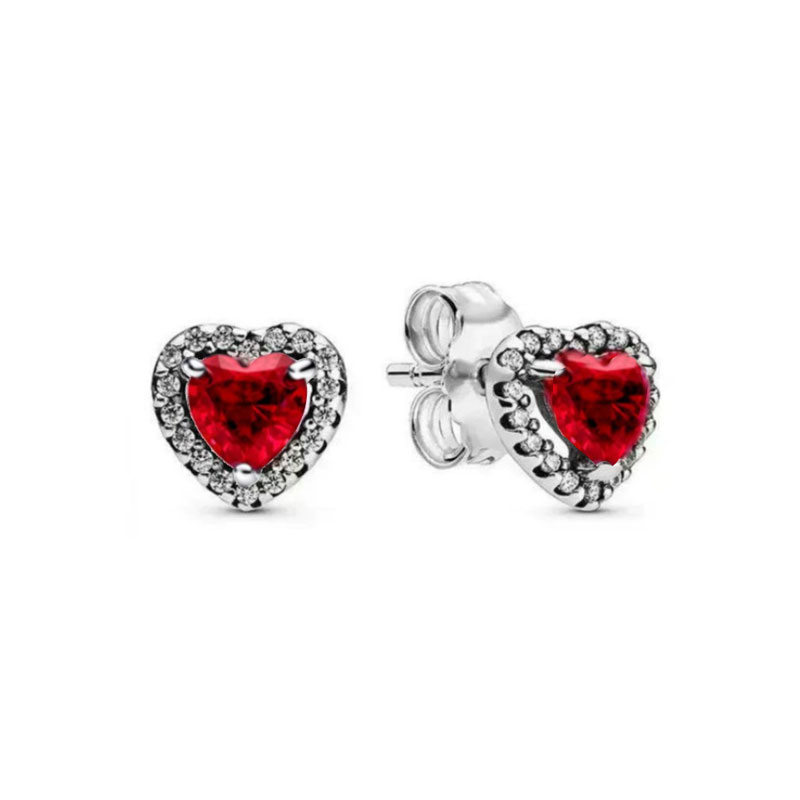 High Quality 925 Silver Earrings With Heart-Shaped Zircon Gemstones For Women Heart Jewelry Mother's Day Gift Valentine's Day Gift
