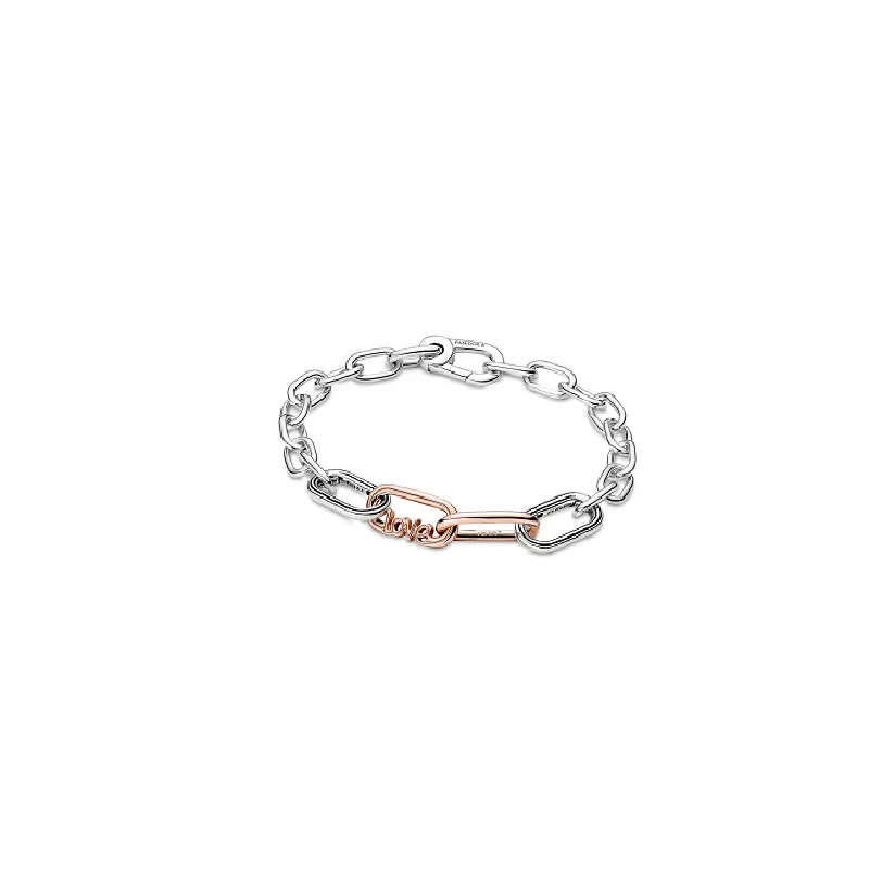 New In 925 Sterling Silver ME Link Chain Luxury Bracelet For Women Original Charms Beads Jewelry Making Free Shipping Wholesale