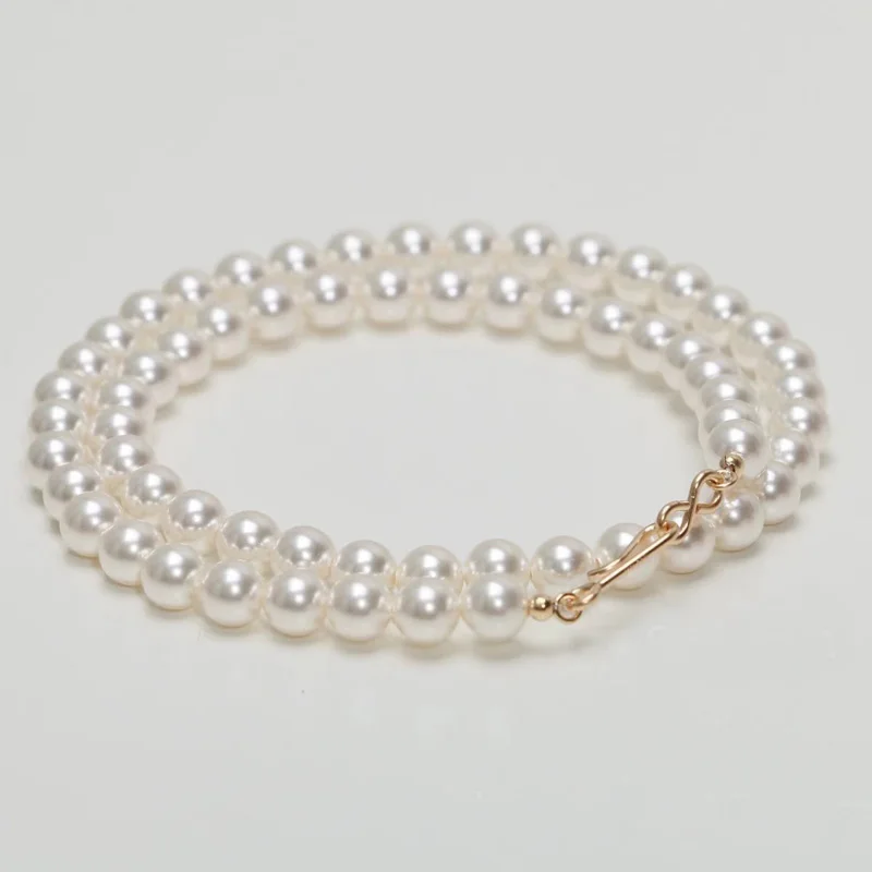 Pearl Necklace Collar Chain Vintage Fashion Simple Women Charm Jewelry Austrian Crystal Mother's Day Gift Wholesale Party