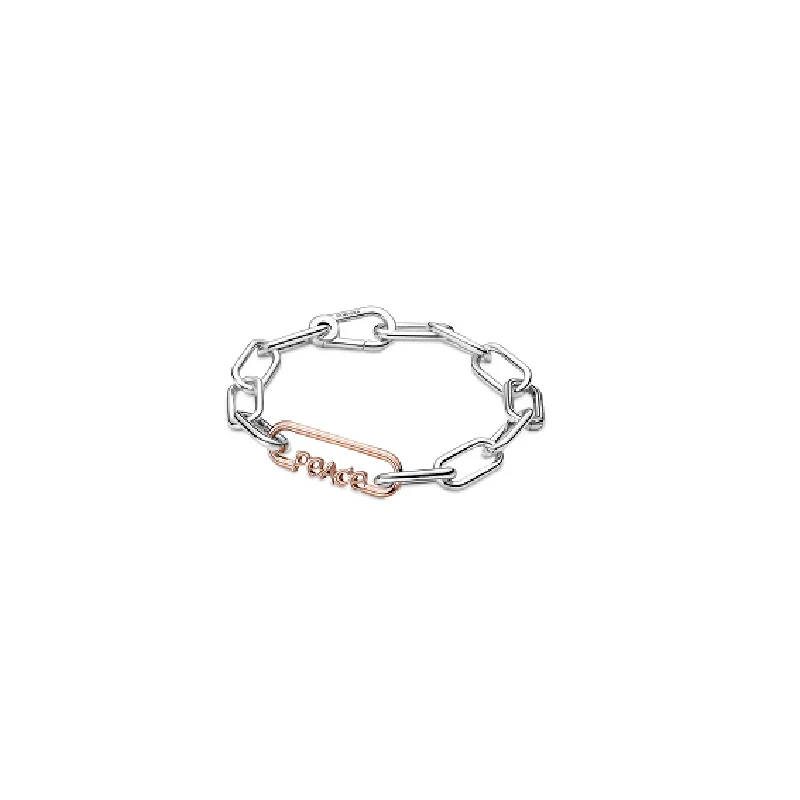 New In 925 Sterling Silver ME Link Chain Luxury Bracelet For Women Original Charms Beads Jewelry Making Free Shipping Wholesale