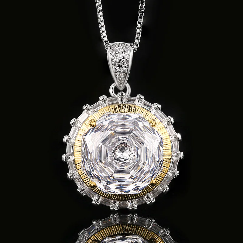 Millennium Cut 14-10mm High Quality Zircon White Diamond White Gold Plated Round Jewelry Set Party Gift Fashion