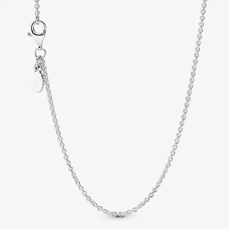 925 Sterling Silver Luxury Classic Rolo Cable Link Chain Necklace For Women Men Original DIY Beads Jewelry Making Free Shipping