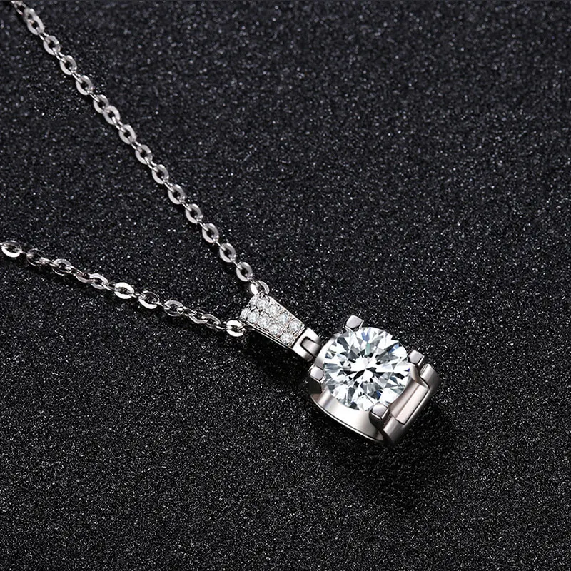 3ct Round Brilliant D Color Moissanite Pendant Original 925 Silver Women's Necklace With Certificate Engagement Wedding Gift