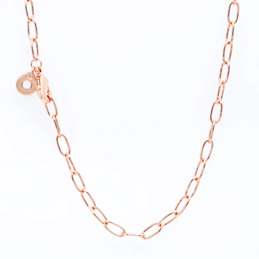 925 Sterling Silver Luxury Classic Rolo Cable Link Chain Necklace For Women Men Original DIY Beads Jewelry Making Free Shipping