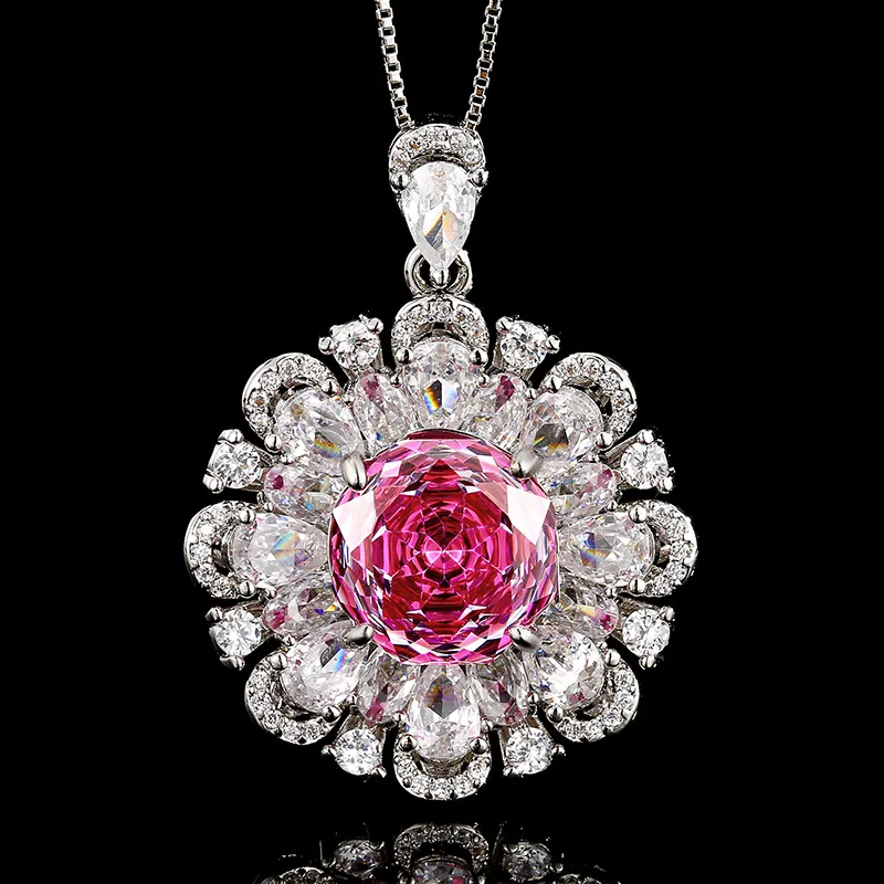 Millennium Cut 12-10mm High Quality Zircon Dragon Fruit White Gold Pla