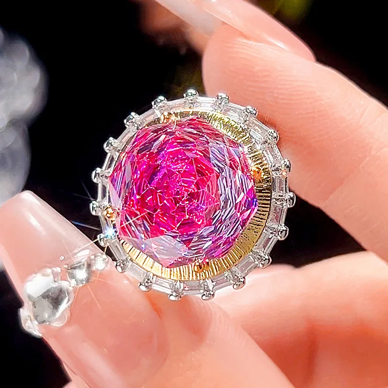 Millennium Cut 14-10mm High Quality Zircon Dragon Fruit White Gold Plated Round Jewelry Set Daily Trendy