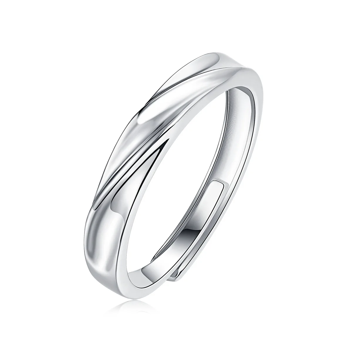 Adjustable 925 Sterling Silver Twist Arm Cross D Color Moissanite Wedding Ring Set For Couple Women Men Engagement Popular