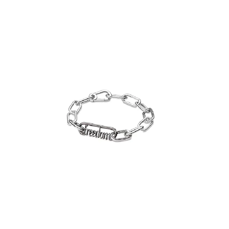 New In 925 Sterling Silver ME Link Chain Luxury Bracelet For Women Original Charms Beads Jewelry Making Free Shipping Wholesale