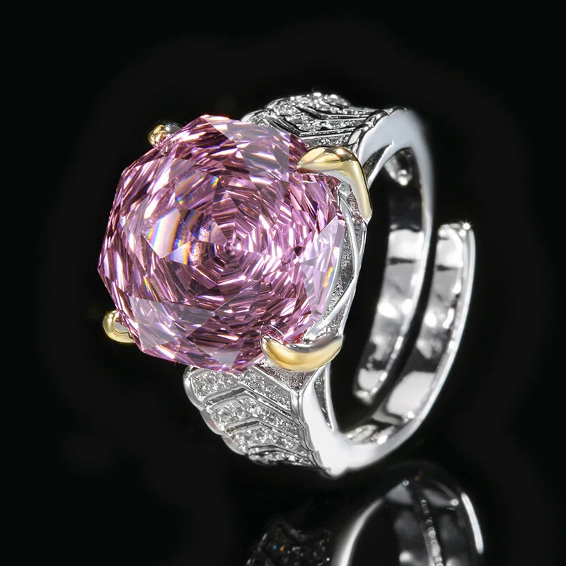 Rose Cut 14-12mm High Quality Zircon Dried Rose White Gold Plated Copper Alloy Jewelry Set Casual Gift Fashion Trendy