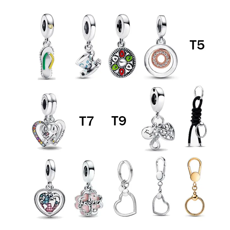 Copper Alloy Silver Plated Family Tree Friends Moments Small Heart Bag Charm Holder Keychain DIY Beads For Jewelry Making Free Shipping