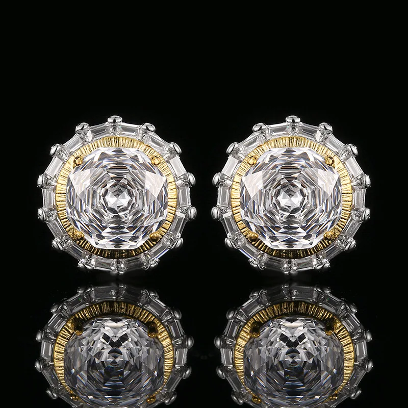 Millennium Cut 14-10mm High Quality Zircon White Diamond White Gold Pl