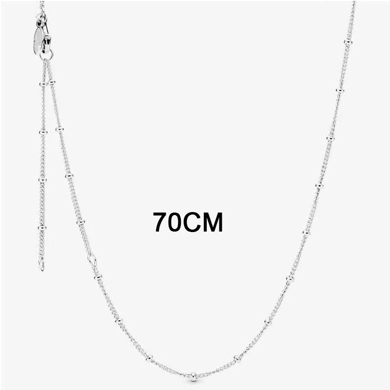 925 Sterling Silver Luxury Classic Rolo Cable Link Chain Necklace For Women Men Original DIY Beads Jewelry Making Free Shipping