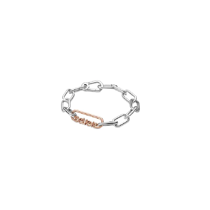 New In 925 Sterling Silver ME Link Chain Luxury Bracelet For Women Original Charms Beads Jewelry Making Free Shipping Wholesale