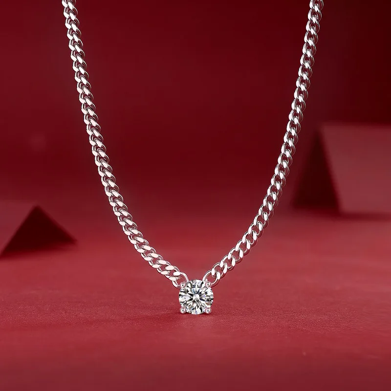 925 Sterling Silver Adjustable Tennis Cuban Chain Moissanite Men Jewelry Hip Pop Unisex Cool Accessories Birthday Gift Boyfriend