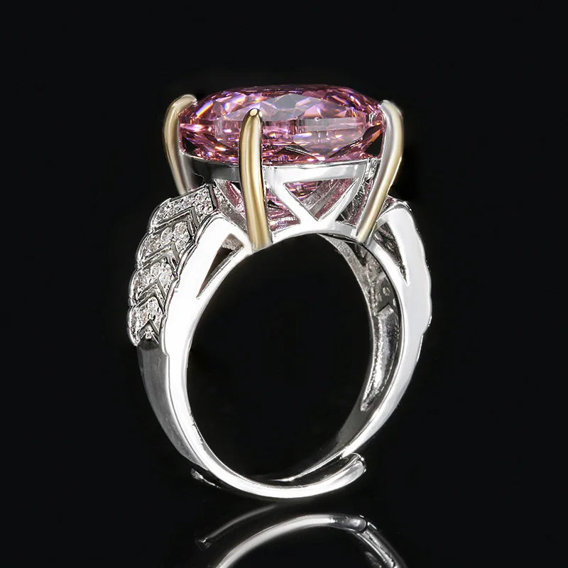 Rose Cut 14-12mm High Quality Zircon Dried Rose White Gold Plated Copper Alloy Jewelry Set Casual Gift Fashion Trendy