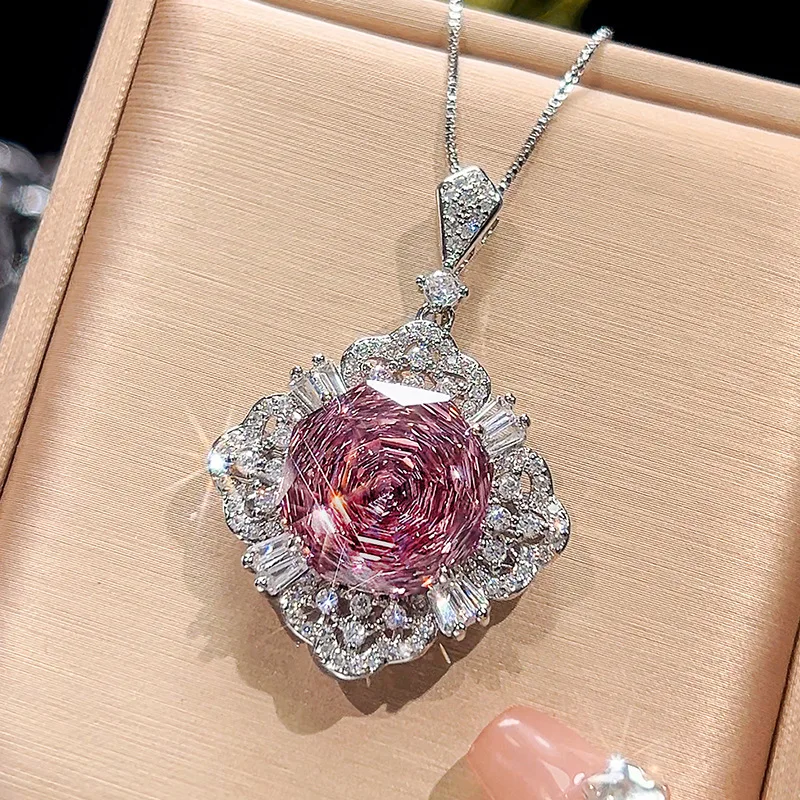 Millennium Cut 16-10mm High Quality Zircon Dried Rose White Gold Plate