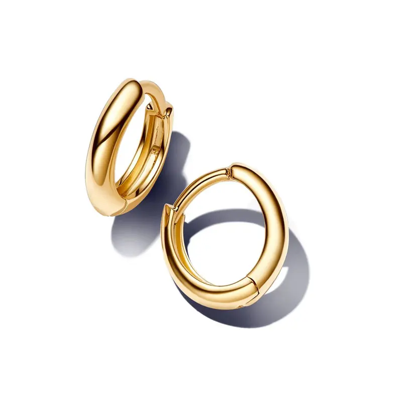 Luxury Charm Golden Gold Pear Stud Earrings S925 Silver For Women Heart Jewelry Mother's Day Gift Lron Tower Building Dynamic