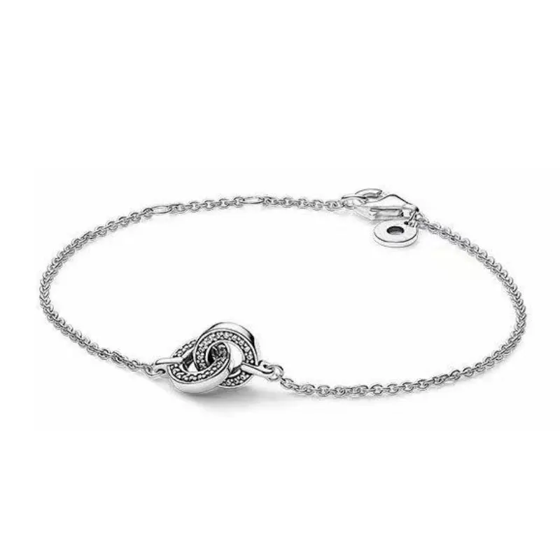 New 2023 Trend 925 Silver Zircon Bracelet Female Heart-Shaped  Women's Jewelry Valentine's Day Gift 2023 Trend Charm Man DIY