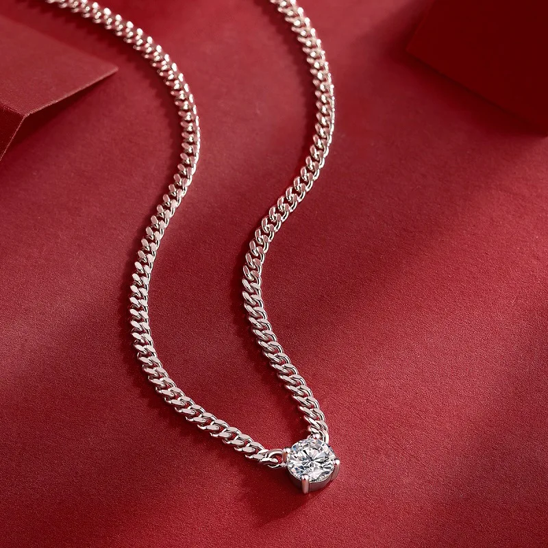 925 Sterling Silver Adjustable Tennis Cuban Chain Moissanite Men Jewelry Hip Pop Unisex Cool Accessories Birthday Gift Boyfriend