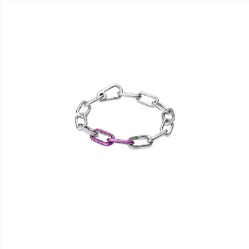 New In 925 Sterling Silver ME Link Chain Luxury Bracelet For Women Original Charms Beads Jewelry Making Free Shipping Wholesale