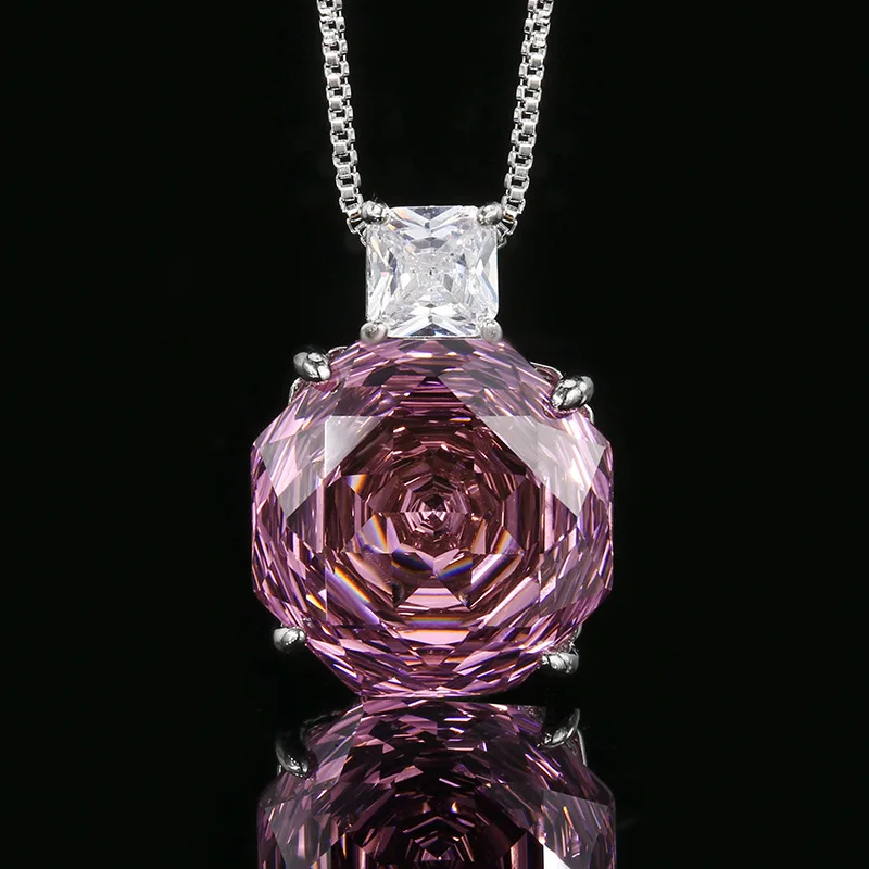 Rose Cut 14-12mm High Quality Zircon Dried Rose White Gold Plated Simple Jewelry Set Casual Fashion Trendy