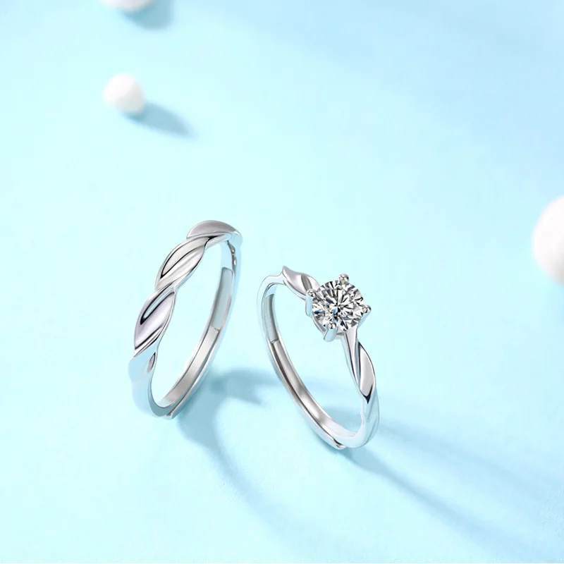Classic Four Claw Moissanite Thorn Vine Couple Rings For Women Men S925 Sterling Silver Original Certified Engagement Wedding